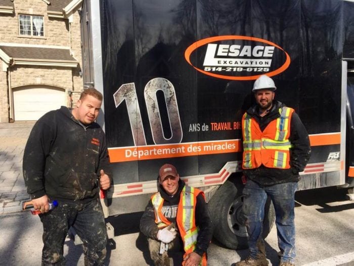 Lesage Excavation team