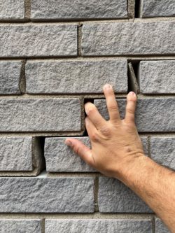 Cracked bricks