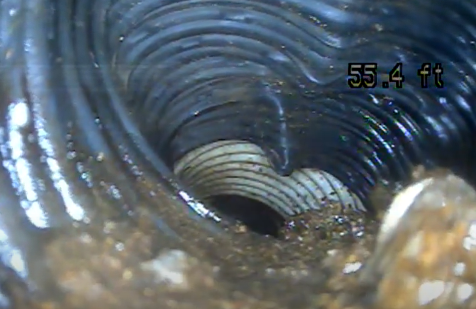 Picture of sagging French drain in Saint-Lazare